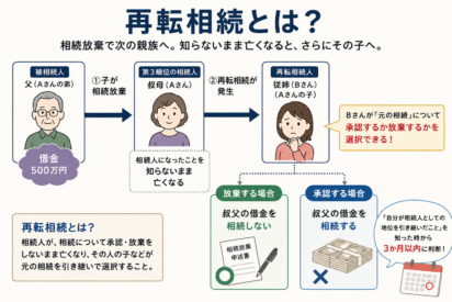 相続放棄をしたら疎遠な親族が相続人に？「再転相続」と3か月ルールを解説